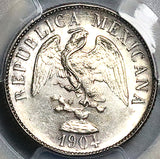 1904-Cn PCGS MS 63 Mexico 20 Centavos Last Culiacan Mint Silver Coin (25082101C)