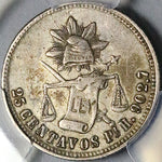 1874-Pi PCGS XF 45 Mexico 25 Centavos Potosi Mint Rare Silver Coin (24092402C)