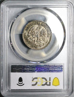 1874-Pi PCGS XF 45 Mexico 25 Centavos Potosi Mint Rare Silver Coin (24092402C)