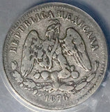 1876-Ho ANACS F 15 Mexico 25 Centavos Hermosillo Mint 34k Rare Silver Coin (26092205C)