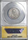 1876-Ho ANACS F 15 Mexico 25 Centavos Hermosillo Mint 34k Rare Silver Coin (26092205C)
