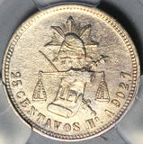 1878-Ho PCGS XF Mexico 25 Centavos Hermosillo Mint 23k Error Silver Coin (26010902C)