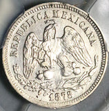 1878-Ho PCGS XF Mexico 25 Centavos Hermosillo Mint 23k Error Silver Coin (26010902C)