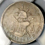 1881-Cn PCGS VF Mexico 25 Centavos Rare Culiacan Mint Silver 18k Coin (25032401C)
