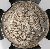 1887-Ca NGC XF 40 Mexico 25 Centavos Chihuahua Mint 26k Silver Coin POP 2/0 (24010702C)