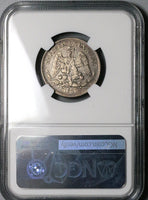 1887-Ca NGC XF 40 Mexico 25 Centavos Chihuahua Mint 26k Silver Coin POP 2/0 (24010702C)