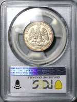 1890-Cn PCGS UNC Mexico 25 Centavos Rare Culiacan Silver 91k Coin (25070902C)