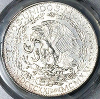 1921 PCGS UNC Mexico 2 Dos Pesos Independence Centennial Silver Coin (25032801C)