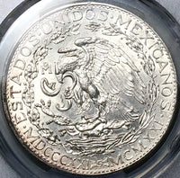 1921 PCGS UNC Mexico 2 Dos Pesos Independence Centennial Silver Coin (25032801C)