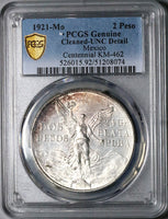 1921 PCGS UNC Mexico 2 Dos Pesos Independence Centennial Silver Coin (25032801C)