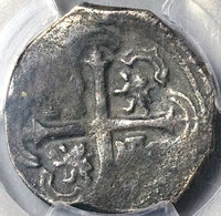 1614 PCGS VF Mexico 2 Reales Cob Philip III Spain Colony Rare Overdate Error Silver Coin (24120902C)