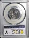 1614 PCGS VF Mexico 2 Reales Cob Philip III Spain Colony Rare Overdate Error Silver Coin (24120902C)