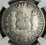 1763/53 NGC F Mexico 2 Reales Rare Overdate Charles III Spain Colonial Silver Coin (25100401C)