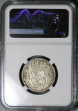 1763/53 NGC F Mexico 2 Reales Rare Overdate Charles III Spain Colonial Silver Coin (25100401C)