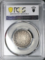 1764 PCGS F Mexico 2 Reales Charles III Pillars Globes Silver Coin (25082202C)