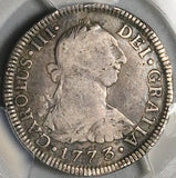 1773 PCGS F Mexico 2 Reales Charles III Spain Colonial Silver Coin (26013002C)