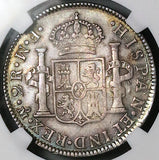 1773 NGC XF Mexico 2 Reales Inverted Mint Mark Assayer Charles III Spain Colonial Silver Coin (26010704C)