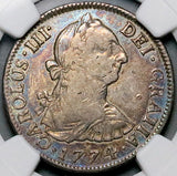 1774 NGC XF Mexico 2 Reales Charles III Spain Colony Silver Coin (26041701C)