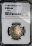 1774 NGC XF Mexico 2 Reales Charles III Spain Colony Silver Coin (26041701C)