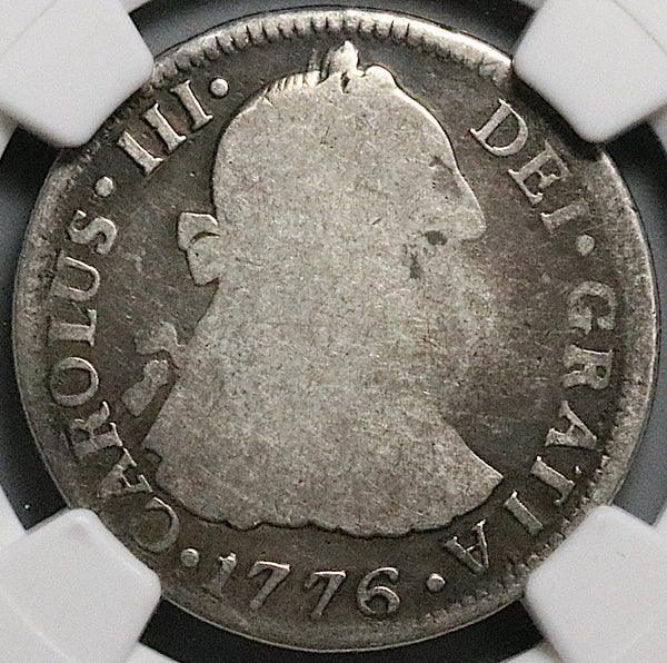 1776 NGC AG 3 Mexico 2 Reales Charles III Colonial Spain Revolution Silver Coin (24070402C)