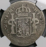 1776 NGC AG 3 Mexico 2 Reales Charles III Colonial Spain Revolution Silver Coin (24070402C)