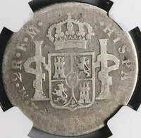 1776 NGC AG 3 Mexico 2 Reales Charles III Colonial Spain Revolution Silver Coin (24070402C)