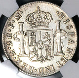 1776 NGC AU Mexico 2 Reales Charles III Spain Colonial Revolution Silver Coin (24052201C)