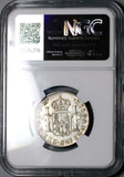1776 NGC AU Mexico 2 Reales Charles III Spain Colonial Revolution Silver Coin (24052201C)