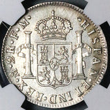 1776 NGC AU Mexico 2 Reales Charles III Spain Colonial Revolution Silver Coin (24041301C)