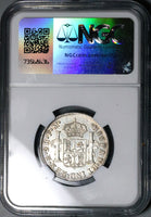 1776 NGC AU Mexico 2 Reales Charles IV Pillars Spain Colonial Silver Coin (25012102C)