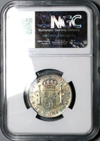 1776 NGC UNC Mexico 2 Reales Charles III Spain Colonial Revolution Silver Coin (24101702C)
