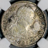 1781 NGC AU Mexico 2 Reales Charles III Spain Colony Silver Coin (26041702C)