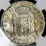 1781 NGC AU Mexico 2 Reales Charles III Spain Colony Silver Coin (26041702C)