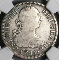 1781-Mo NGC VF Mexico 2 Reales Charles III Spain Colony Silver Coin (24071901C)