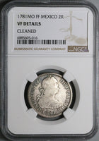 1781-Mo NGC VF Mexico 2 Reales Charles III Spain Colony Silver Coin (24071901C)