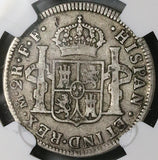 1782-Mo NGC F 12 Mexico 2 Reales Charles III Spain Colony Silver Coin (24071902C)