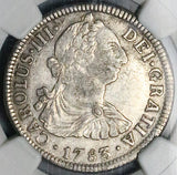 1783 NGC XF 40 Mexico 2 Reales Charles III Spain Colony Silver Coin (26041703C)