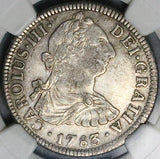1783 NGC XF 40 Mexico 2 Reales Charles III Spain Colony Silver Coin (26041703C)