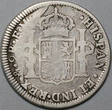 1784 Mo FM Mexico 2 Reales Rare Assayer Charles III Spain Colony Coin (23123101R)