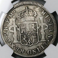 1786-Mo NGC F 12 Mexico 2 Reales Charles III Spain Colony Silver Coin (24071904C)