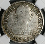 1788-Mo NGC F 12 Mexico 2 Reales Charles III Spain Colony Silver Coin (24071905C)