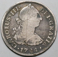 1788 Mo Mexico 2 Reales Charles III Spain Colonial Silver Coin (24021201R)
