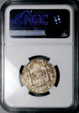 1800 NGC AU Mexico 2 Reales Charles IV Pillars Spain Colonial Silver Coin (26062401C)