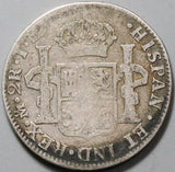 1806/5 Mo Mexico 2 Reales Charles IV IIII Spain Colonial Overdate Silver Coin (24021202R)