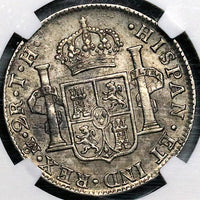 1807/6 NGC AU Mexico 2 Reales Charles IV Spain Colonial Silver Coin (24012703C)