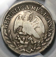 1827-Mo PCGS VF 20 Mexico City 2 Reales Cap Rays Scarce Coin POP 2/4 (25060302C)