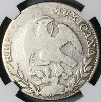 1828/7-Ga NGC AG 3 Mexico 2 Reales Guadalajara Mint Rare Silver Coin POP 1/0 (23061801C)