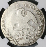 1828/7-Ga NGC AG 3 Mexico 2 Reales Guadalajara Mint Rare Silver Coin POP 1/0 (23061801C)