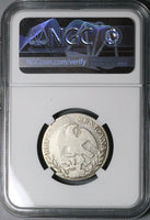 1828/7-Ga NGC AG 3 Mexico 2 Reales Guadalajara Mint Rare Silver Coin POP 1/0 (23061801C)