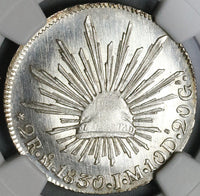 1830-Mo NGC MS 64 Mexico City 2 Reales Cap Rays Proof Like Silver Rare Coin POP 1/3 (25032101C)